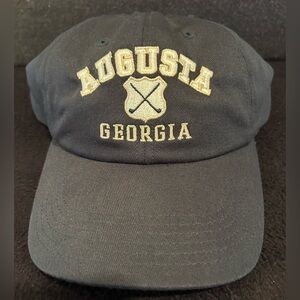 Augusta Georgia Blue And White Baseball Cap With Golf Club Patch